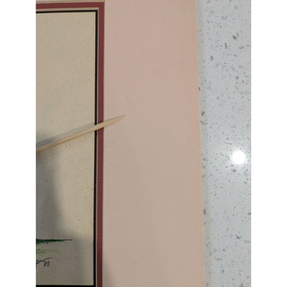 Lighthouse Mixed Media Art Signed Original 1992 Matted Costal Outer banks - Picture 13 of 15